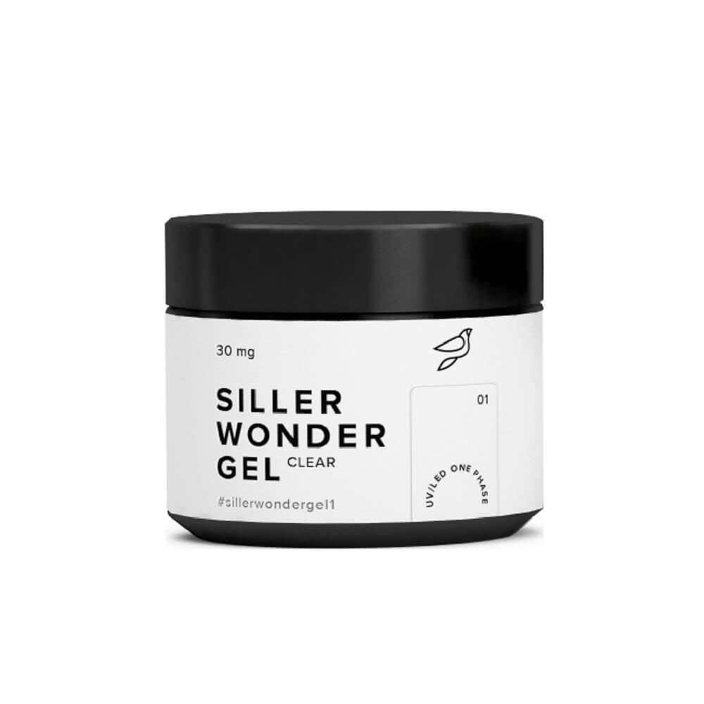 Гель для нігтів UV/LED One Phase Wonder Gel № 1 (Clear) Siller, 30 мл