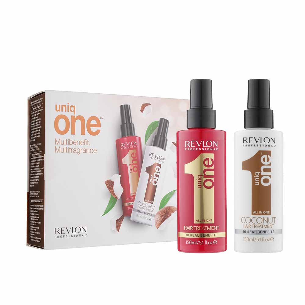 Набір спрей 150 мл + спрей 150 мл, Uniq One Coconut Revlon на beauty-prof.com Фото 2 Набір спрей 150 мл + спрей 150 мл, Uniq One Coconut Revlon Фото 2
