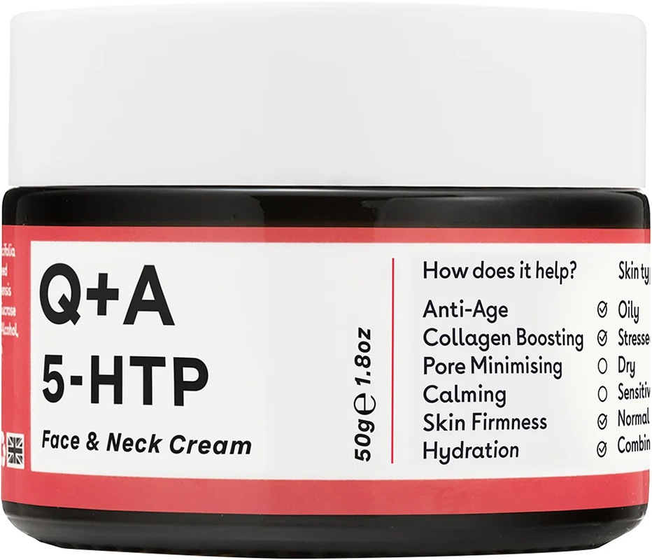 Крем для обличчя та шиї 5-HTP Face & Neck Cream Q+A, 50гр