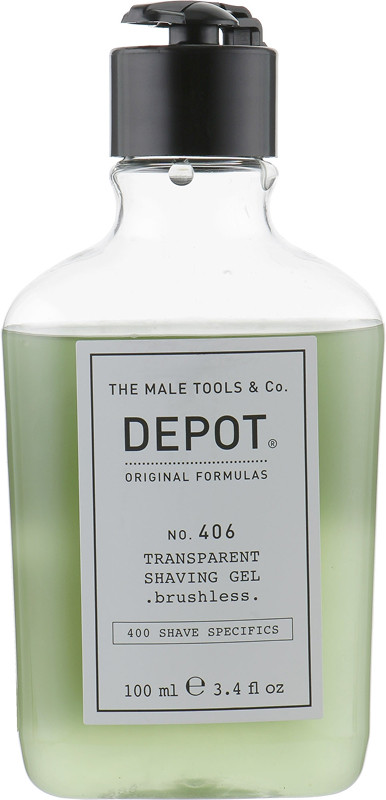Гель прозрачный для бритья 406 Depot, 100 мл