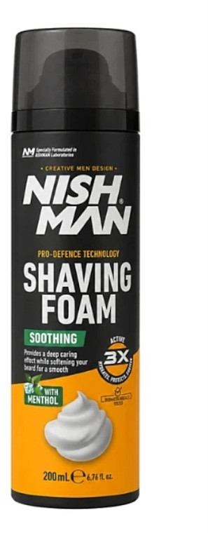 Пена для бритья Soothing с ментолом Nishman, 200 мл