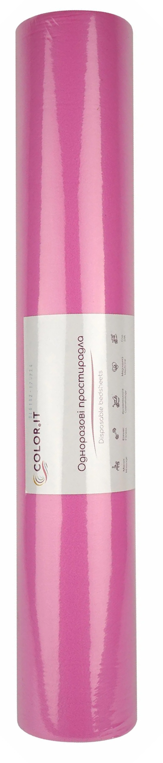 Простыни Перф спанбонд 0,6*200 розовый COLOReIT, 50 шт