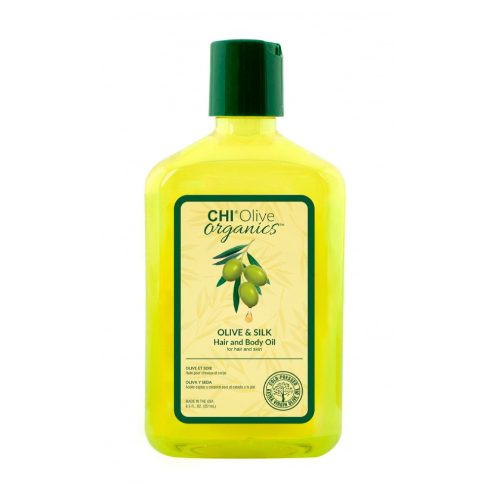 Шовкове масло з оливою Olive Organics Olive & Silk Hair and Body Oil 251 ml