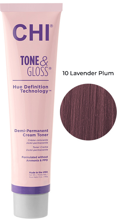 Тонер кремовый безамиачный для волос Lavender Plum Tone&Gloss CHI, 85 г