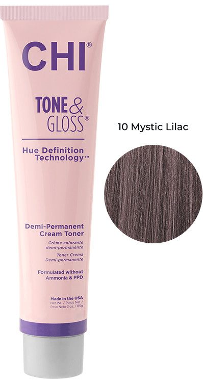 Тонер кремовый безамиачный для волос Mystic Lilac Tone&Gloss CHI, 85 г