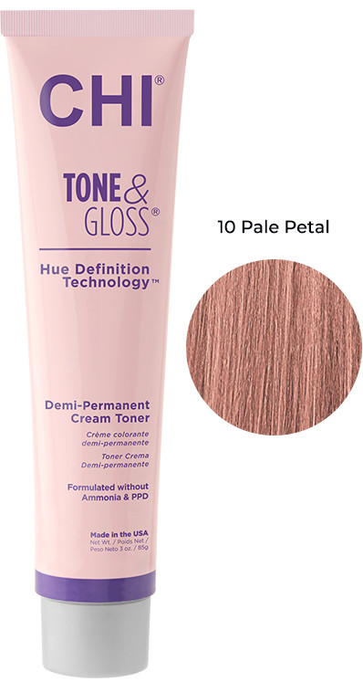 Тонер кремовый безамиачный для волос Pale Petal Tone&Gloss CHI, 85 г