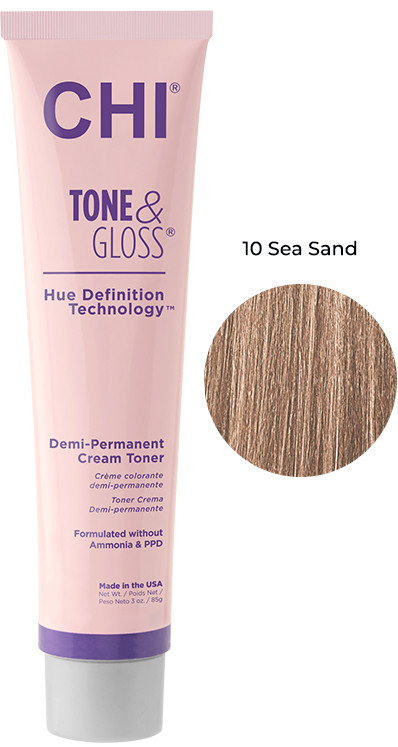 Тонер кремовий безаміачний для волосся Sea Sand Tone&Gloss CHI, 85 г