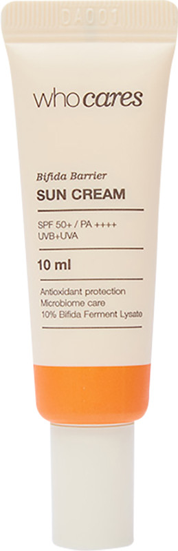 Мініатюра сонцезахисного крему з антиоксидантним захистом Who Cares Bifida Barrier Sun Cream, 10 мл