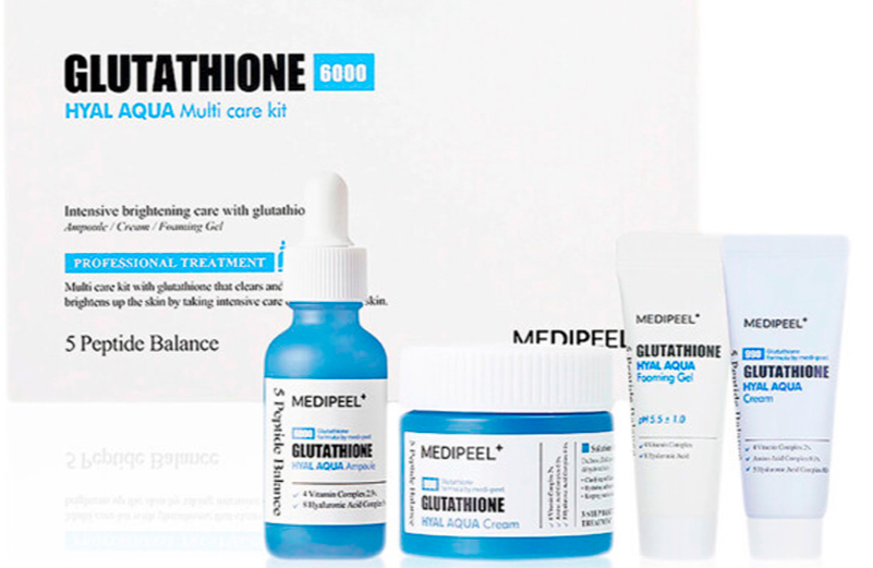 medi peel glutathione hyal aqua набор миниатюр увлажняющих средств с глутатионом Medi-Peel Trial Kit Sulbutiamine (Bisibuthiamine) | Vitamin Material:Kojic Acid Soap goal:glp-1-support